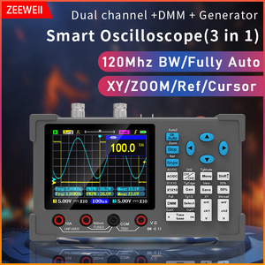 DSO3D12 Multifunktionales Zweikanal 3-in-1 120MHz 250MSa/s Abtastrate 3,2-Zoll-Oszilloskop Multimeter Signalgenerator - Product Image 4