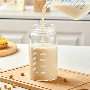 Botella de <span class=keywords><strong>Agua</strong></span> Portátil de Vidrio Borosilicato con Escala de Medición, Resistente al Calor, <span class=keywords><strong>para</strong></span> Leche, Jugo y Bebidas - Product Image 3