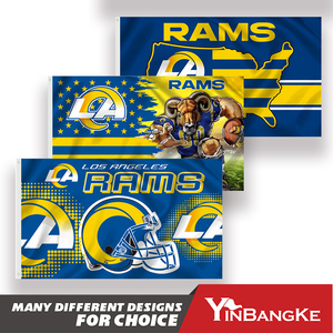 Venta caliente 3x5ft doble cara personalizado <span class=keywords><strong>Los</strong></span> <span class=keywords><strong>Angeles</strong></span> Rams equipo de fútbol bandera múltiples diseños 3x5ft banderas - Product Image 5