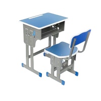 Ensemble de bureau et chaise d'étude moderne pour une personne, avec crochet latéral, rainure pour livres, plateau large mat anti-reflet, hauteur réglable, écologique pour