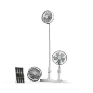 Solar Ac Dc Usb Draagbare Koelventilator Outdoor Opvouwbare Opvouwbare Zonne-Ventilatoren