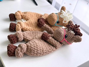 <span class=keywords><strong>Crochet</strong></span> trang trại động vật Đồ chơi ngựa Comforter động vật dễ thương plushie <span class=keywords><strong>Crochet</strong></span> ngựa rúc bé Lovey <span class=keywords><strong>Crochet</strong></span> ngựa - Product Image 3