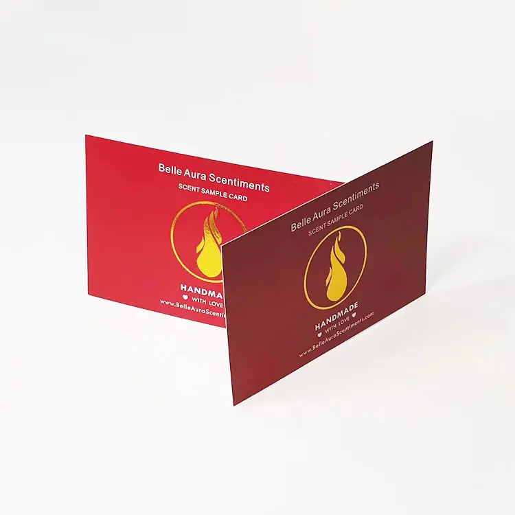 Cartes de vœux en feuille d'or, étiquette de carte de visite rectangulaire personnalisée, impression de cartes de vœux