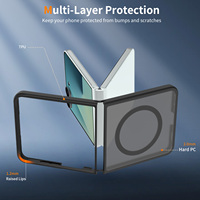 Étui de téléphone Samsung Galaxy Z Flip 7 8 de haute qualité, protecteur, mat, magnétique, antichoc, souple, pivotant, en PC dur et TPU, anti-traces de doigts