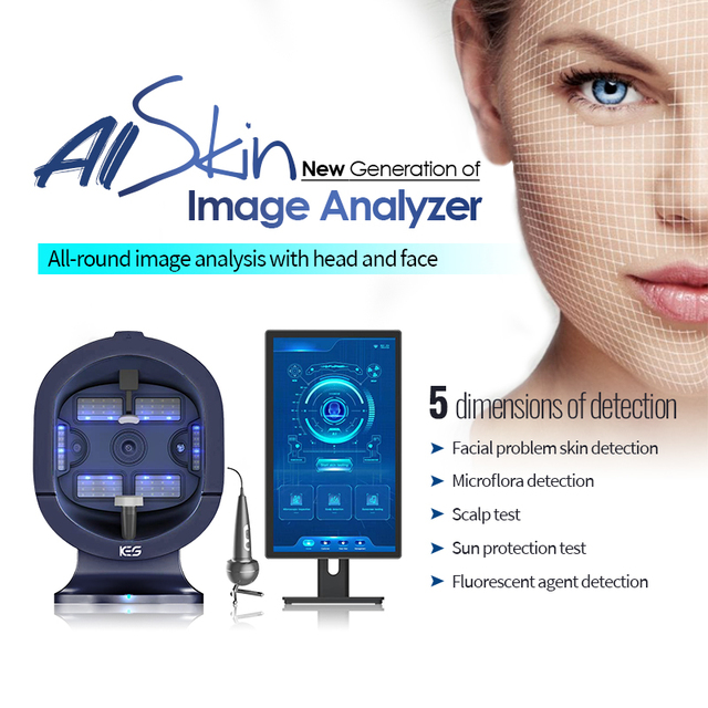 Kes Professional UV Light Facial Skin Analyzer Face Analyser Wrinkle Analysis Tester Machine