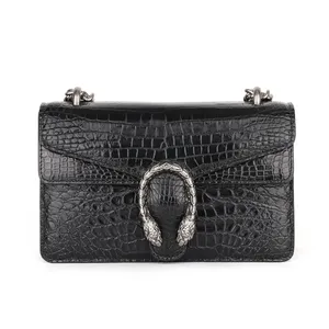 Sac Marqu Bolsa De Marca 2024 Famous Brand Luxury Crocodile Leather Handbags Women Designer Shoulder Bags With Chain Strap