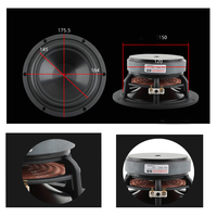 Unidad de Altavoz Woofer de Medios-Bajos de 6.5 Pulgadas HIFI Cerámica de Aluminio para Audio Doméstico 60-80W Altavoz de Sonido Modificado para Coche