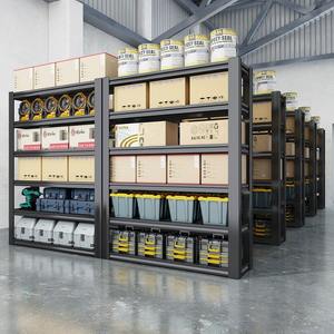 Étagère de rangement métallique multicouche Zwj Hj Cc à 4 niveaux, robuste, en acier laminé à froid noir, sur pieds, pour sous-sol et entrepôt - Product Image 2