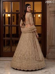 Premium Quality Bridal Lehenga Choli Pastel Shade <b>Net</b> <b>Fabric</b> Handwork Embroidery for Wedding Events Available for Sale - Product Image 4