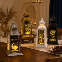 Lanterne LED 3D, décoration du Ramadan, Eid Mubarak, mosquée islamique, lampe lune étoile pour une décoration intérieure chaleureuse et confortable, ornement de table