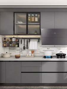 Meubles de cuisine modernes de luxe en aluminium, bois massif, acier inoxydable, mélamine et MDF, fabriqués en Chine - Product Image 6