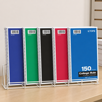 Cahier à spirale personnalisé, coloré, 3 sujets, ligné, 150 feuilles, pour étudiants, salle de classe, bureau, prise de notes