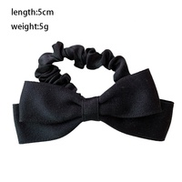 Daou – Nouveaux mini-élastiques à cheveux en polyester de 5 cm, nœuds papillon de couleurs unies, durables, de haute qualité, élégants, accessoires pour cheveux pour femmes et filles