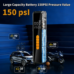 <span class=keywords><strong>Pompe</strong></span> à air sans fil 12V CC 150 PSI, gonfleur de pneus, compresseur d'air portable ABS, fonction de banque d'alimentation pour voiture, <span class=keywords><strong>vélo</strong></span>, moto, ballon - Product Image 3