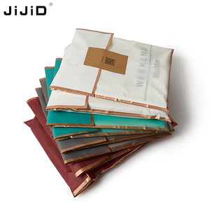 Jijid Sac d'emballage en plastique givré Pe Poly imprimé coloré mat pour vêtements Sacs de t-shirt givrés écologiques - Product Image 5
