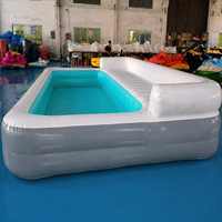 Ensemble de bar flottant gonflable en PVC pour piscine, idéal pour les fêtes en extérieur, pour adultes, équipement de jeu aquatique