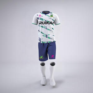 Özel Tasarım Futbol Formaları Tam Set Erkekler İçin Hızlı Kuruyan Nefes Alabilen %100 Polyester Otomatik Kesim Futbol Formaları - Product Image 4