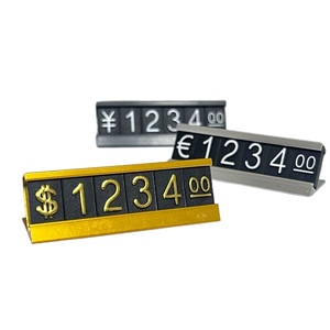 प्रीमियम धातु आधार मूल्य संकेत-समायोज्य संख्या बहु-उद्देश्य, खुदरा और थोक दुकानों के लिए एकदम सही - Product Image 3