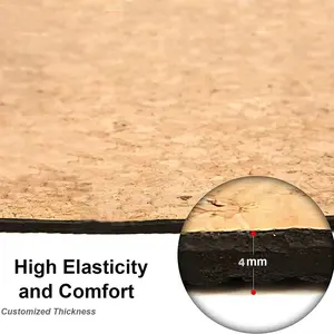 핫 세일 요가 매트 4mm 사용자 정의 인쇄 접이식 미끄럼 방지 고무 요가 매트 전문 천연 코르크 요가 매트