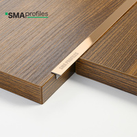SMAProfiles Profil décoratif en acier inoxydable en forme de T Design d'intérieur en métal U L et T Patti pour la conception d'unité de télévision