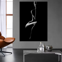 Affiche sur toile de corps nu de femme sexy, art moderne, image de modèle sexy, impression murale, peinture murale, décoration de salle de bain