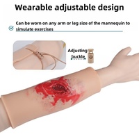 Module de peau de plaie traumatique simulé en silicone de mannequin de modèle de traumatisme portable pour la science médicale d'effet de saignement chirurgical