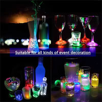 Sous-verre lumineux transparent rond à LED multicolore changeant de couleur pour la maison, les événements, les mariages et les bars