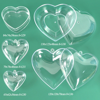 Boîte cadeau en acrylique de qualité alimentaire SUNSHING en forme de cœur, étui de présentation de bijoux en plastique, conteneur transparent pour bonbons Ferrero