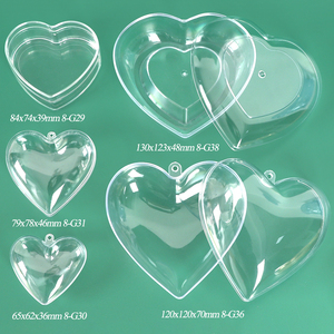 SUNSHING Clear Acrylic Heart Shaped Gift Box Plastic Jewelry <b>Display</b> <b>Case</b> Transparent Candy Container for Ferrero Chocolate - Product Image 2