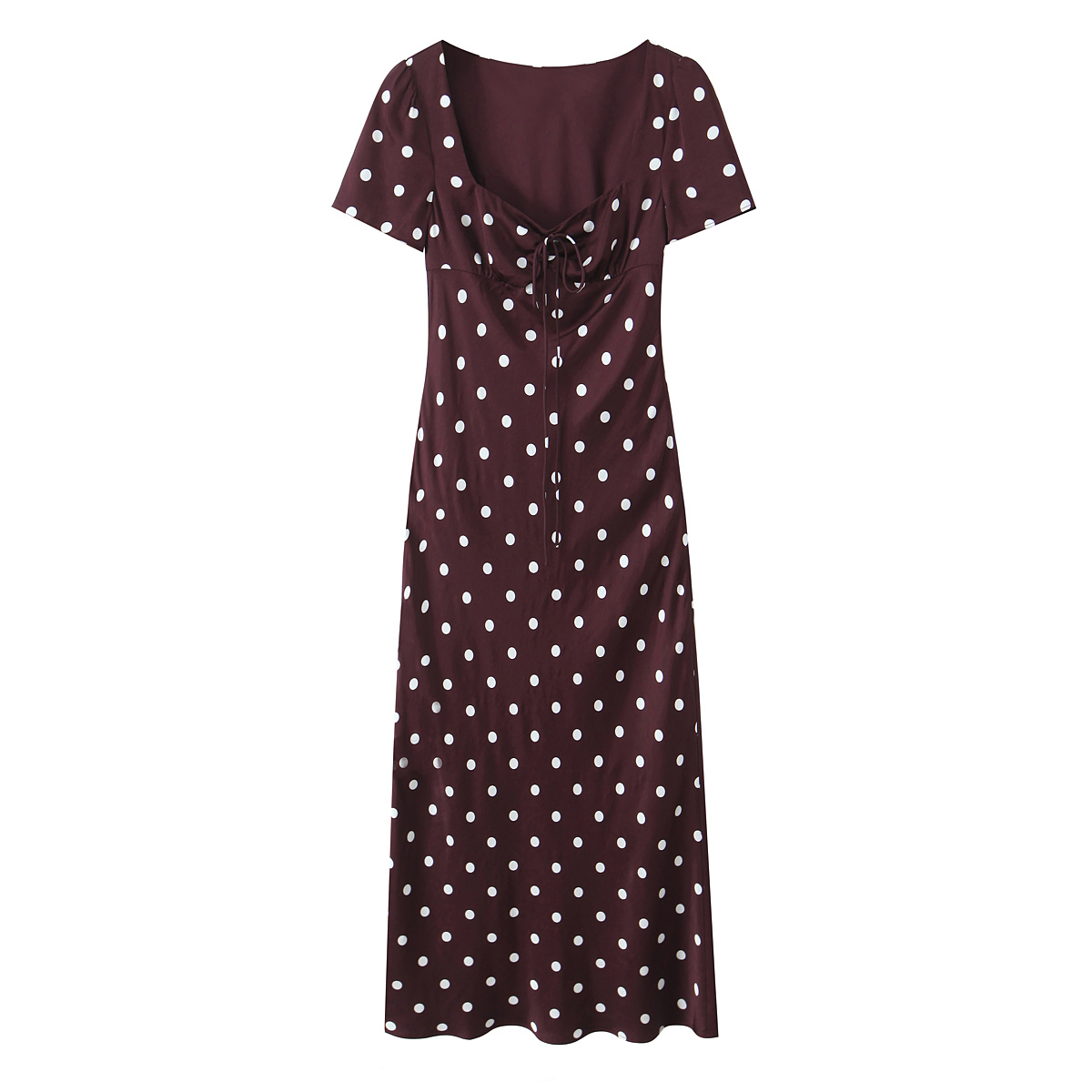 burgundy black tie dress Nobu | Burgundy Bandeau Maxi Dress With Halter-Collar main image 0