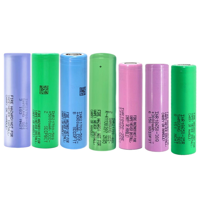 21700 5000mah Cylindrical Rechargeable Samsung Lithium Ion Battery 50S 35E 30Q 25R 18650 Models 50S/50G/50E/58E/45T/40T