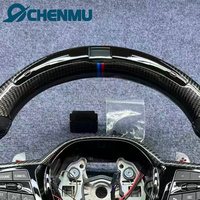 Volant de voiture en fibre de carbone et daim pour BMW G30 G20 G21 G28 G22 G23 G26 G01 G08 G02 G18 G31 G38 G11G12 G01 avec LED et bande lumineuse
