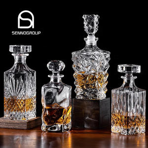 Bottiglia di vetro vuota personalizzata Logo 200ml 720ml 800ml 900ml fiaschetta piatta liquori Decanter bottiglie di <span class=keywords><strong>Whisky</strong></span> Gin per Vodka - Product Image 2