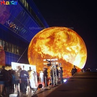 Publicité Lumineux Gonflable Mars Planètes Ballons Grande Boule De Lune Gonflable Géant Lune Gonflable avec Led