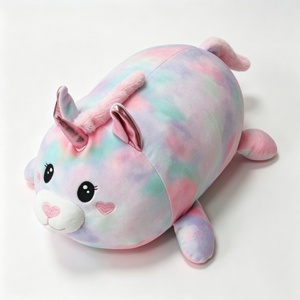 Mochila de Peluche de Unicornio Pastel con Diseño Tie Dye Personalizado, Rellena de Algodón PP, Unisex - Product Image 1
