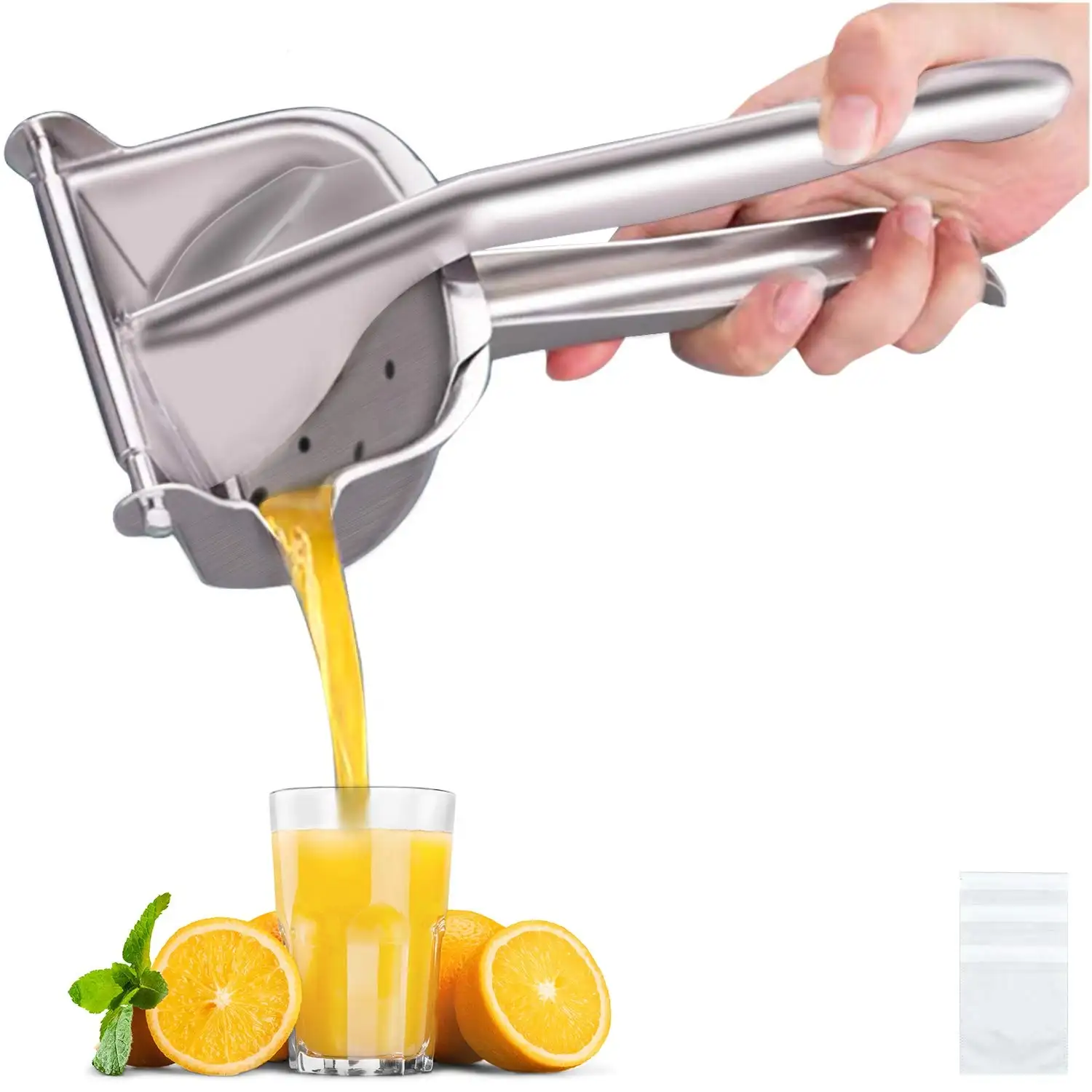 Exprimidor de limón de acero inoxidable, exprimidor manual de frutas, naranja, grado alimenticio, sus304