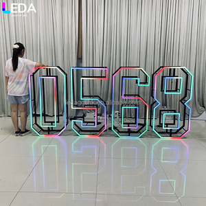 LEDA Outdoor Event Part Customized Foldable RGB <b>Marquee</b> Numbers <b>Light</b> Up Letter Sign for Wedding - Product Image 2