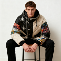 Veste d'hiver matelassée décontractée pour homme sur mesure OEM, épaisse, chaude, à capuche, grande taille, fermeture éclair, vêtements d'extérieur en laine