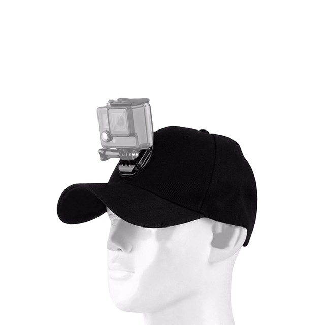 High Quality Wholesale Price Black Baseball Hat with Quick Release Buckle Mount for gopro 10 9 8 7 6 5 4 3+
