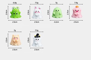 Animales de Resina Planos Estilo <span class=keywords><strong>Pastel</strong></span> Gótico, Monstruos Adorables y Espeluznantes, Artesanías de Resina Cremosa, Decoración para el Hogar, Miniaturas Vibrantes y Espeluznantes de Halloween, Venta al por Mayor - Product Image 2