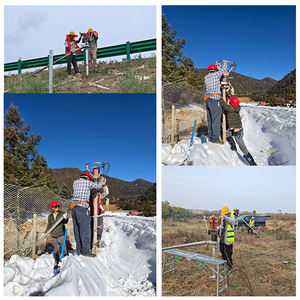 모터가있는 휴대용 휴대용 광전지 파일 드라이버 소형 발 나사 조임 기계 - Product Image 3