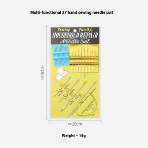 Ménage bricolage couture à la main Double hirondelle en forme de C aiguille incurvée tapis couture 27 pièces ensemble d'aiguilles en cuir - Product Image 6