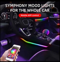 Kit d'éclairage intérieur de voiture Kingshowstar Dream RGB Chasing, étanche IP67, avec application et télécommande, éclairage ambiant intérieur