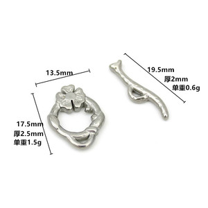 Fermoir en acier inoxydable pour bijoux DIY, taille moyenne, finition lisse, pour connecteur de bracelet et collier - Product Image 4
