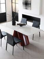 Italienischer Minimalistischer Marmor-Esstisch Rechteckiges Design Moderner Dezent-Exklusiver Esstisch Touch Luxe 8-Sitzer