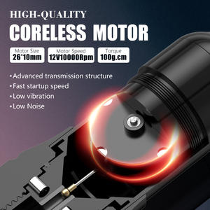 Machine à tatouer rotative professionnelle Ambition avec moteur sans noyau puissant, stylo à tatouer avec batterie S1 de 1300 mAh, bracelet - Product Image 3