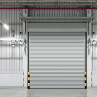 Porte à enroulement automatique en alliage d'aluminium moderne, isolée thermiquement et insonorisée