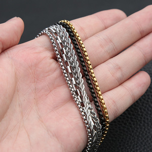 Yunnique-collar de cadena de acero inoxidable para hombre y mujer, diseño geométrico, regalo, joyería, cadena con colgante, cadena para clavícula, accesorio de moda - Product Image 4