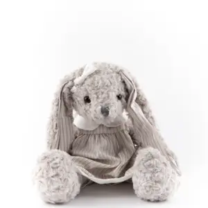 Soft plush bunny clothing removable companion comfort