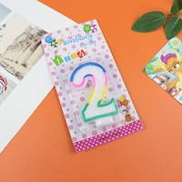 Bougies d'anniversaire colorées écologiques en cire de paraffine numérotées de 0 à 9 pour la décoration de gâteaux, idéales pour les fêtes et l'usage domestique (vente en gros)